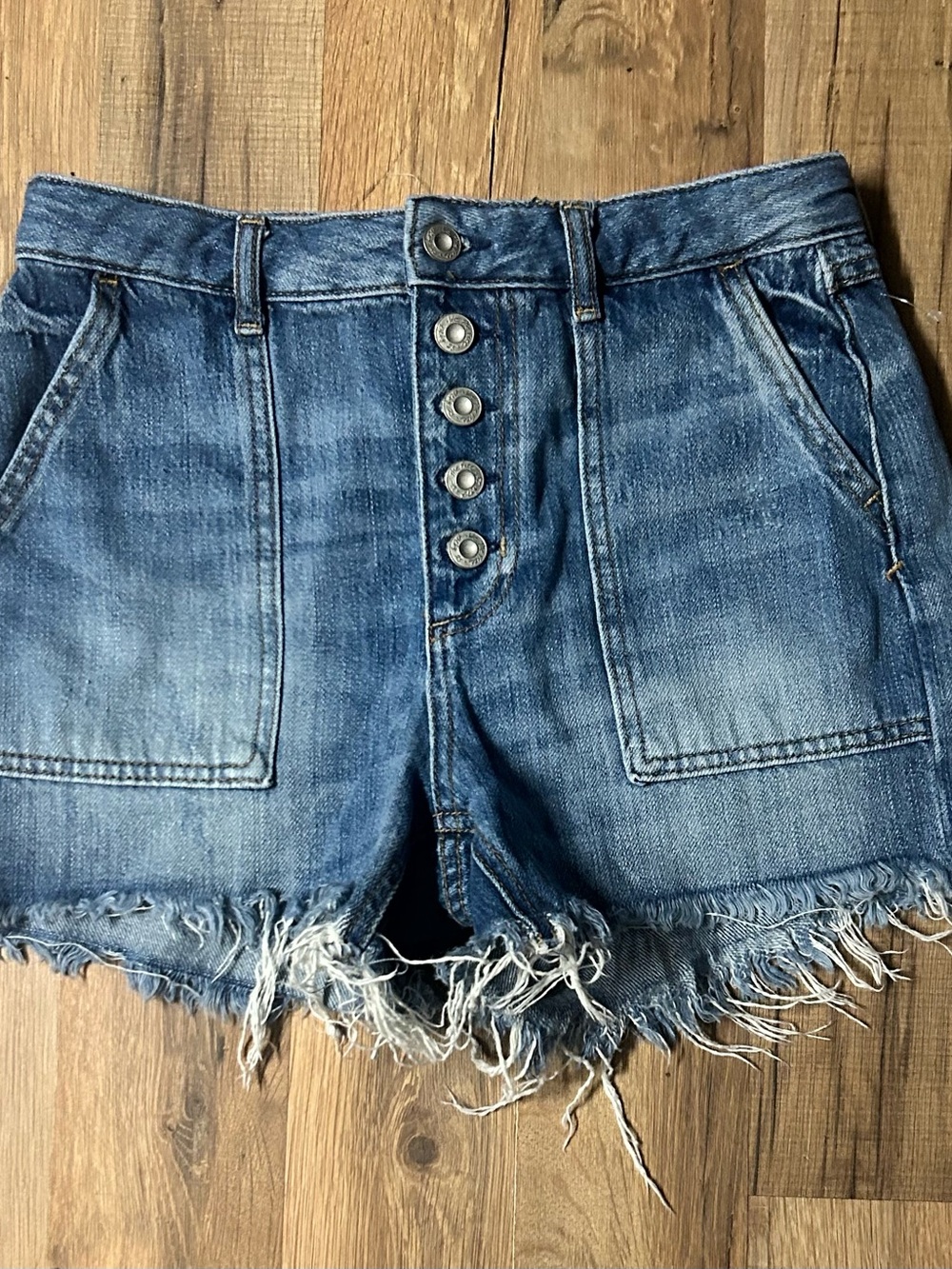 Free people We The Free Carpenter High Rise Cut Off Denim Women's Shorts Size 26